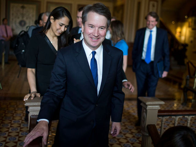 Kamala Harris asks Kavanaugh if he thinks there is blame on both sides for Charlottesville violence